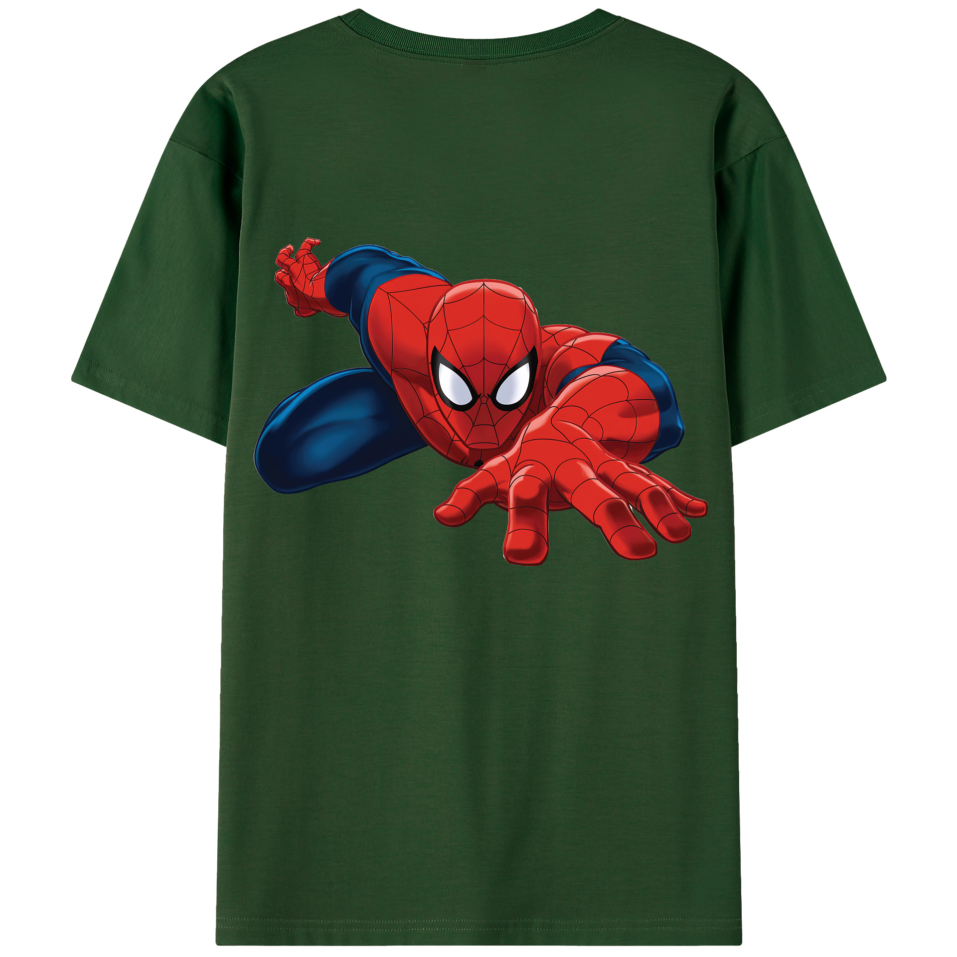Spider Man スパイダーマン 綿100％半袖Tシャツ（背面プリント）